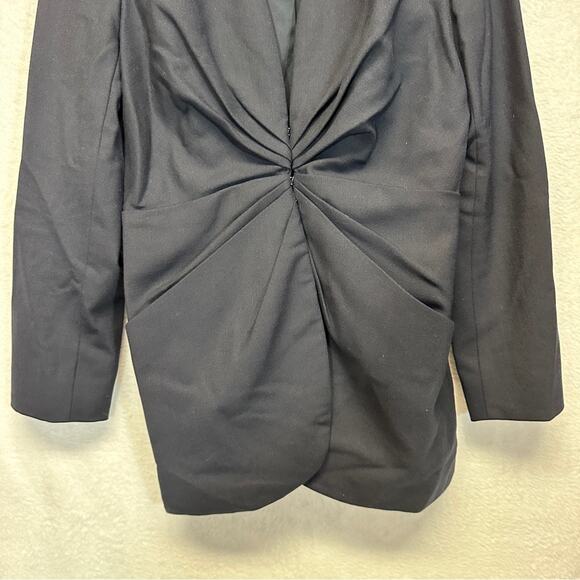 MM Lafleur Carmen Jacket Sharkskin Ink Wool Blend Blazer Size 6 - Picture 5 of 12